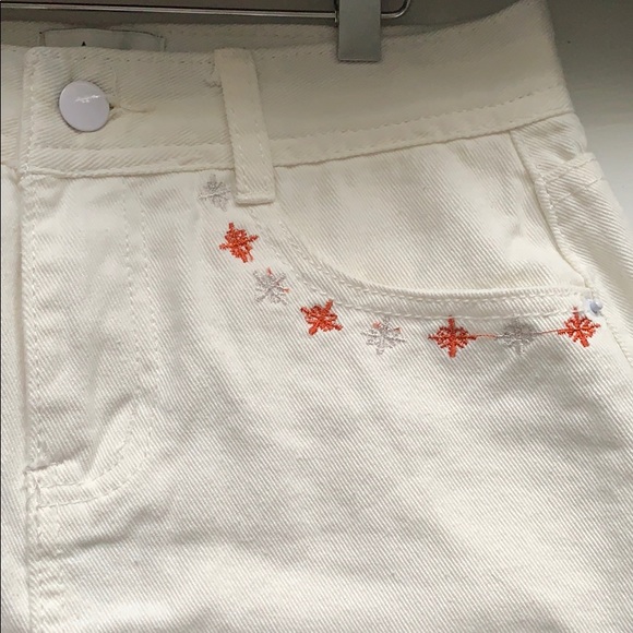 White Denim Skirt - Picture 3 of 5